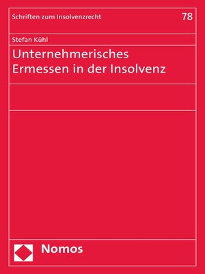 cover image of Unternehmerisches Ermessen in der Insolvenz